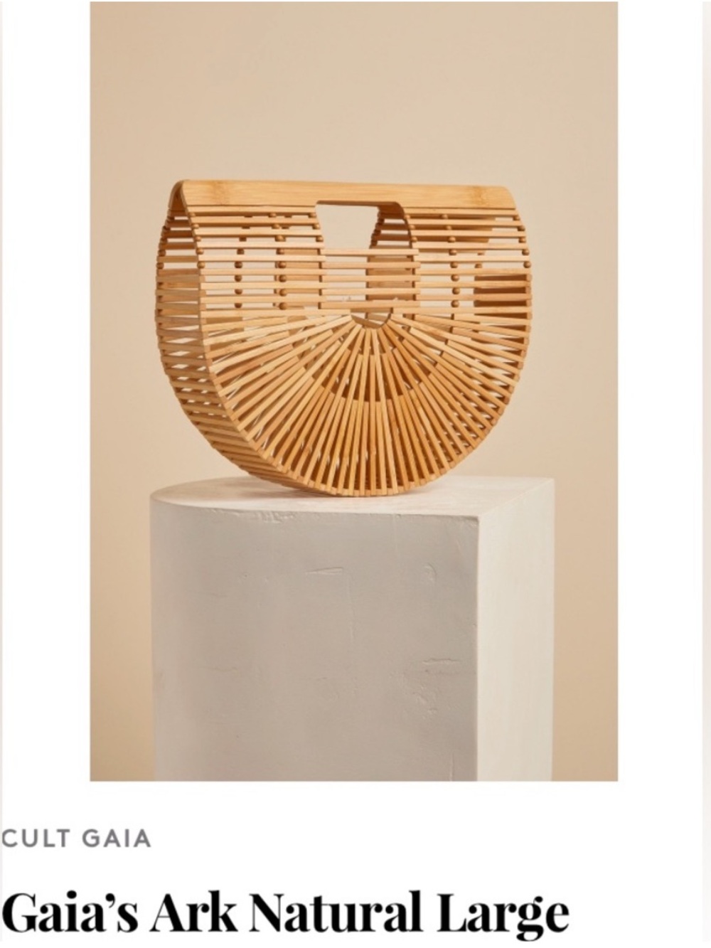 cult gaia Natural Bamboo Ark Large Clutch - Picture 3 of 6